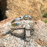 Crystal Cuff Bracelet | Silver from Hiouchi Jewels