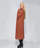 Turtle neck dress long sleeve with side slits from EBRU Home