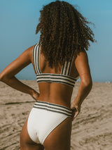 HANALEI BIKINI BOTTOM - BLACK AND WHITE CONTRAST From ELYSIIAN