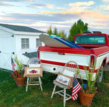 Holiday Panel: Summer; Father's Day Dad Fireworks Vintage Classic Old Red Truck; FIREWORK TRUCK From PillowPanels