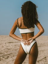 NANTUCKET BIKINI BOTTOM - BLACK AND WHITE CONTRAST from ELYSIIAN