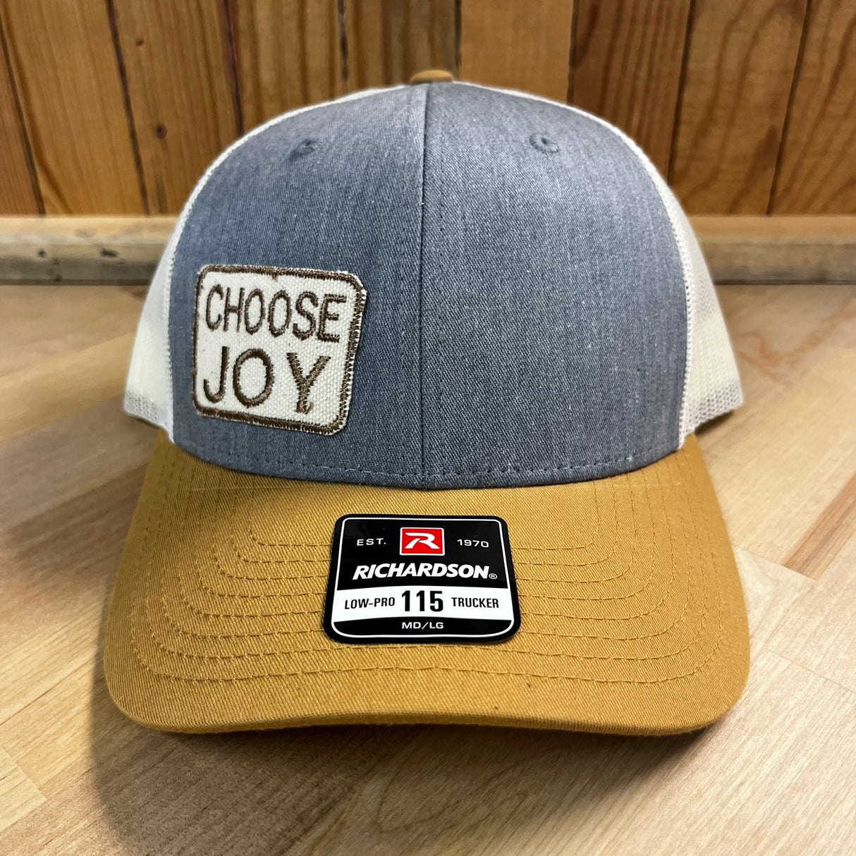 Choose Joy Tan/Grey Richardson Hat From The Goat Stock