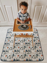 Adventure Awaits Splash Mat - A Waterproof Catch-All for Highchair Spills and More! from BapronBaby