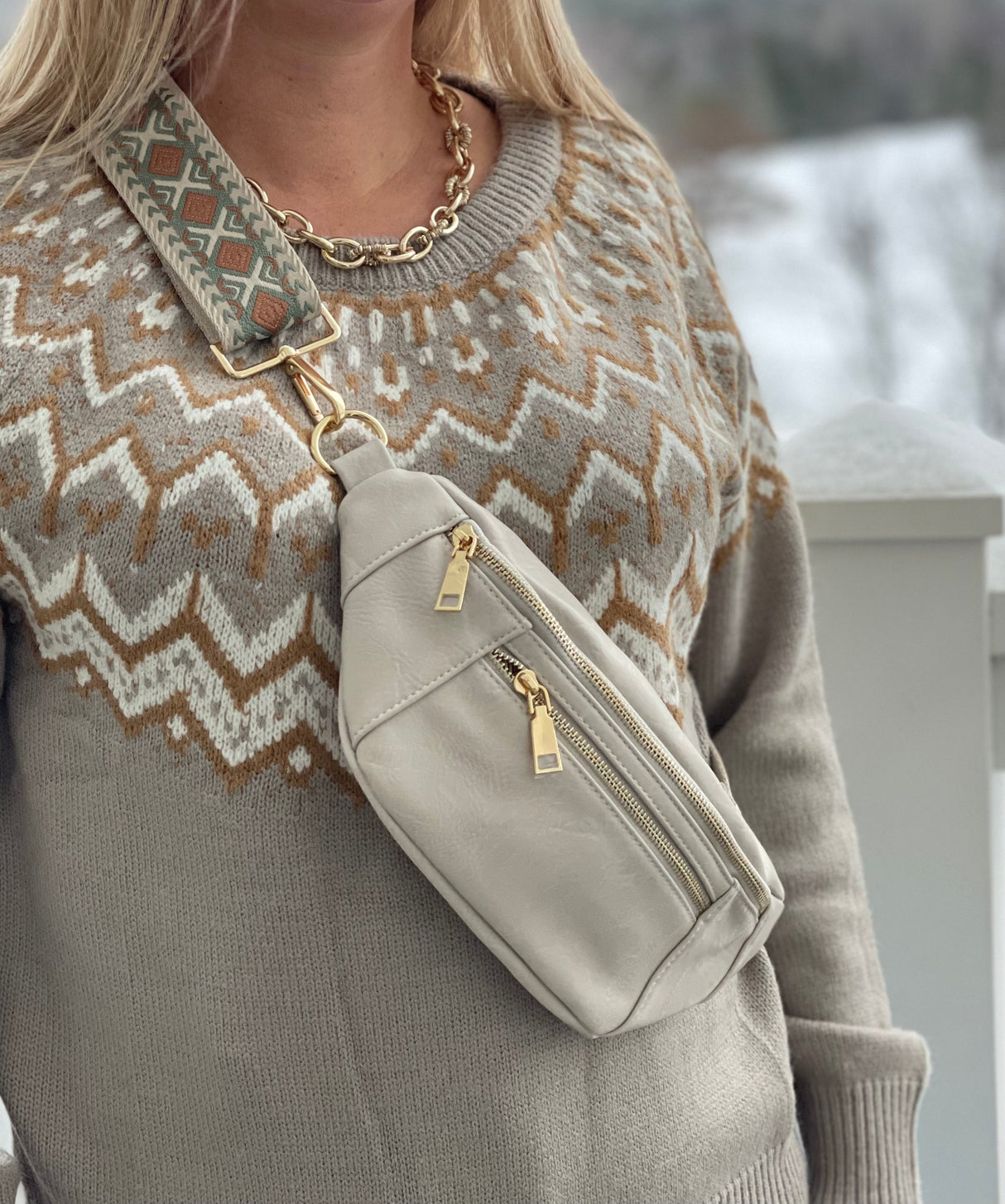 The Soho | Dual Zipper Sling Bag from Babs+Birdie