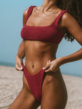 BALBOA BIKINI BOTTOM - CHERRY from ELYSIIAN