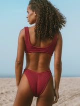 BALBOA BIKINI BOTTOM - CHERRY from ELYSIIAN
