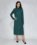 Turtle neck dress long sleeve with side slits from EBRU Home