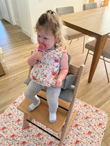 Peachy Dreams Splash Mat - A Waterproof Catch-All for Highchair Spills from BapronBaby