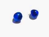 Aqua Blue Large Gumdrop Stud Earrings from Leetie Lovendale