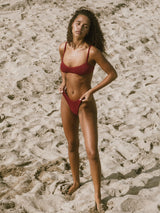 BALBOA LOW SCOOP BIKINI TOP - CHERRY from ELYSIIAN
