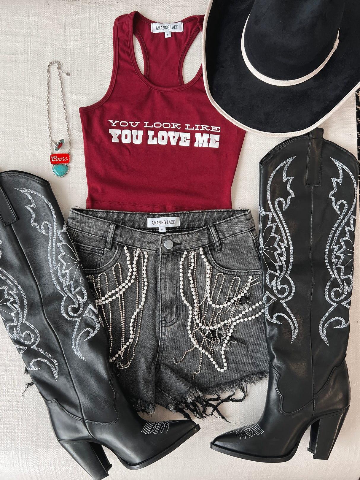 You Look Like You Love Me Graphic Tank from Amazing Lace