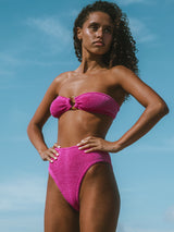 BALBOA HIGH WAISTED BIKINI BOTTOM - BERRY from ELYSIIAN