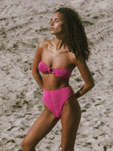 BALBOA HIGH WAISTED BIKINI BOTTOM - BERRY from ELYSIIAN