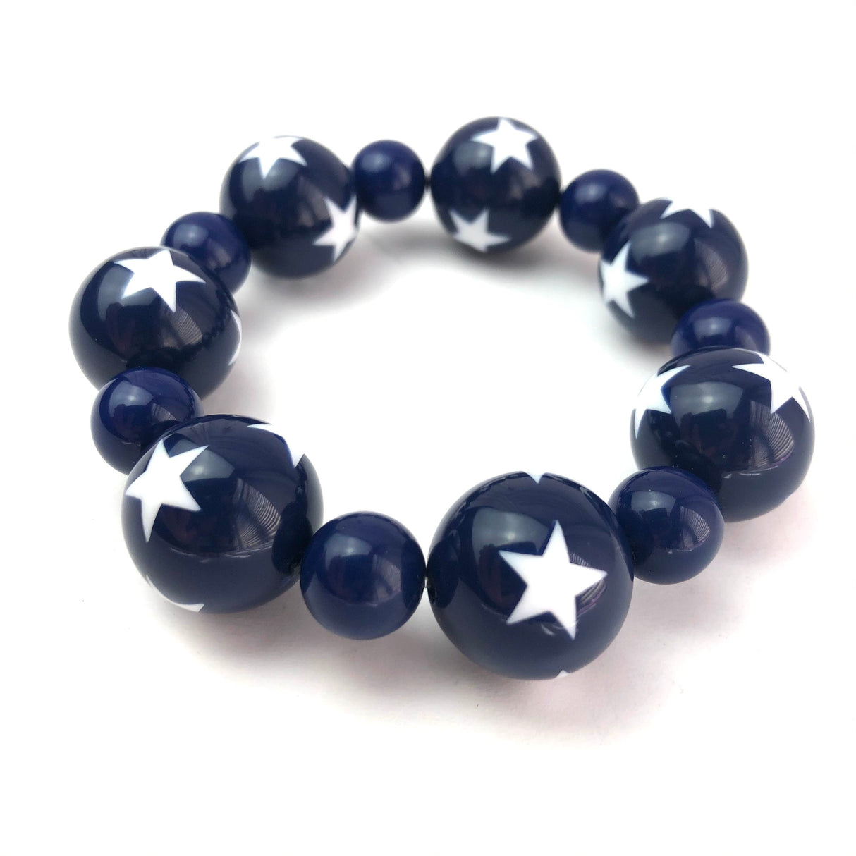 Blue & White Star Statement Stack Bracelet from Leetie Lovendale