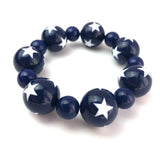Blue & White Star Statement Stack Bracelet from Leetie Lovendale