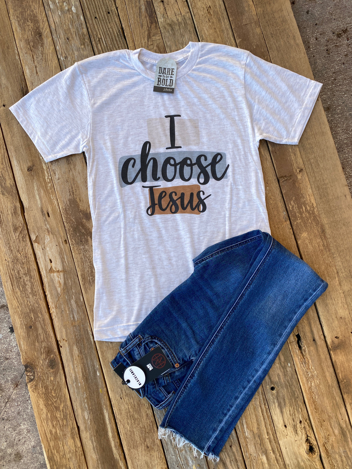 2183 I Choose Jesus Tee from J.Forks Designs