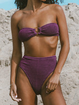 BALBOA HIGH WAISTED BIKINI BOTTOM - PLUM from ELYSIIAN