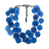 Aqua Blue 'Stained Glass' Ice Chip Necklace from Leetie Lovendale