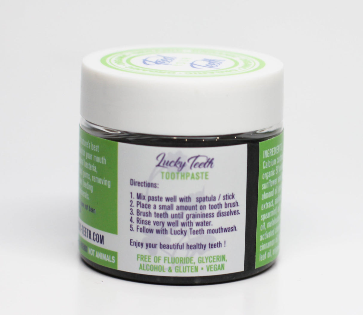 Extra Whitening Organic Charcoal Toothpaste 2oz From Lucky Teeth