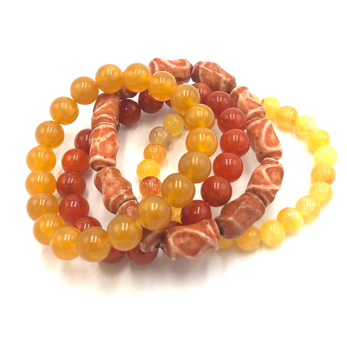 Autumn Mist Stack and Stretch Bracelet Set from Leetie Lovendale
