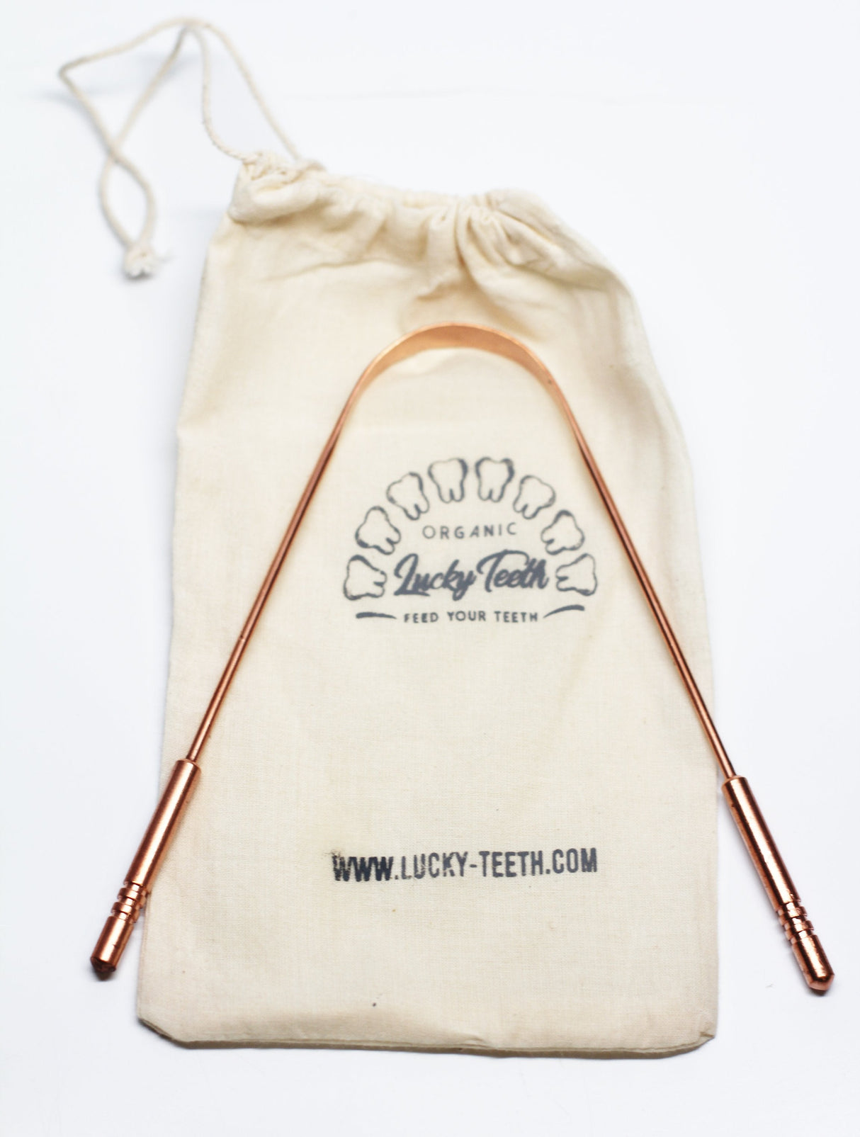 Pure Copper Tongue Scraper - 100% Pure Copper Tongue Cleaner from Lucky Teeth