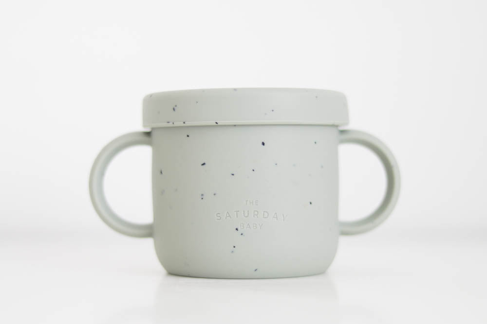 Sage Speckled Snack Cup from The Saturday Baby
