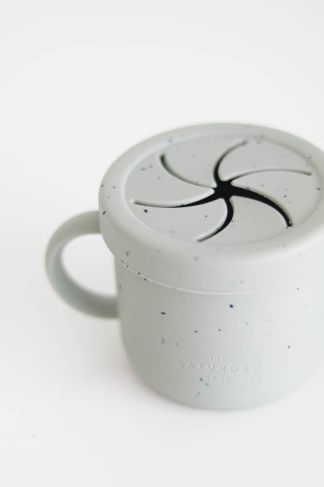 Sage Speckled Snack Cup from The Saturday Baby