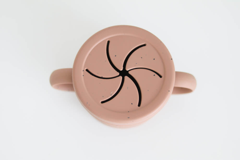 Coral Speckled Snack Cup From The Saturday Baby