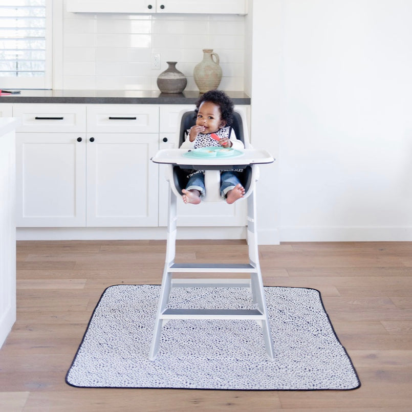Organic Dot Splash Mat - A Waterproof Catch-All for Highchair Spills and More! from BapronBaby