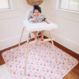 Pink Ice Cream Splash Mat - A Waterproof Catch-All for Highchair Spills and More! from BapronBaby