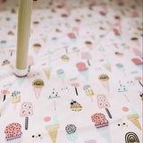 Pink Ice Cream Splash Mat - A Waterproof Catch-All for Highchair Spills and More! from BapronBaby