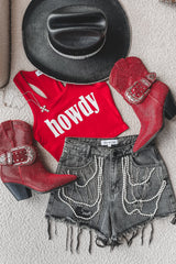 Howdy Fitted Cropped Rodeo Tank Top from Amazing Lace
