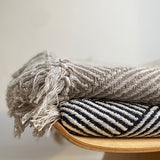 Big Herringbone Knit Cotton Throw Blanket From Abroad Modern