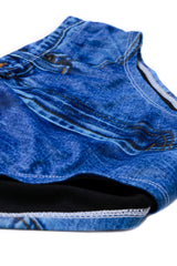 The Daytona Dong Sarong | Denim Print Swim Brief from Shinesty