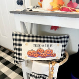 Holiday Panel: Halloween October Pumpkins Fall Autumn Jack-o-Lanterns; TRICK OR TREAT From PillowPanels