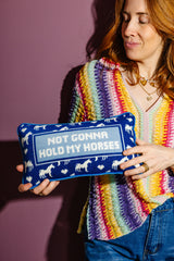 Hold My Horses Needlepoint Pillow from Furbish Studio