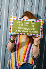 Well Well Well Needlepoint Pillow from Furbish Studio