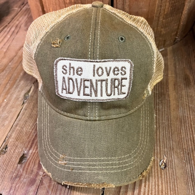 She Loves Adventure Hat from The Goat Stock
