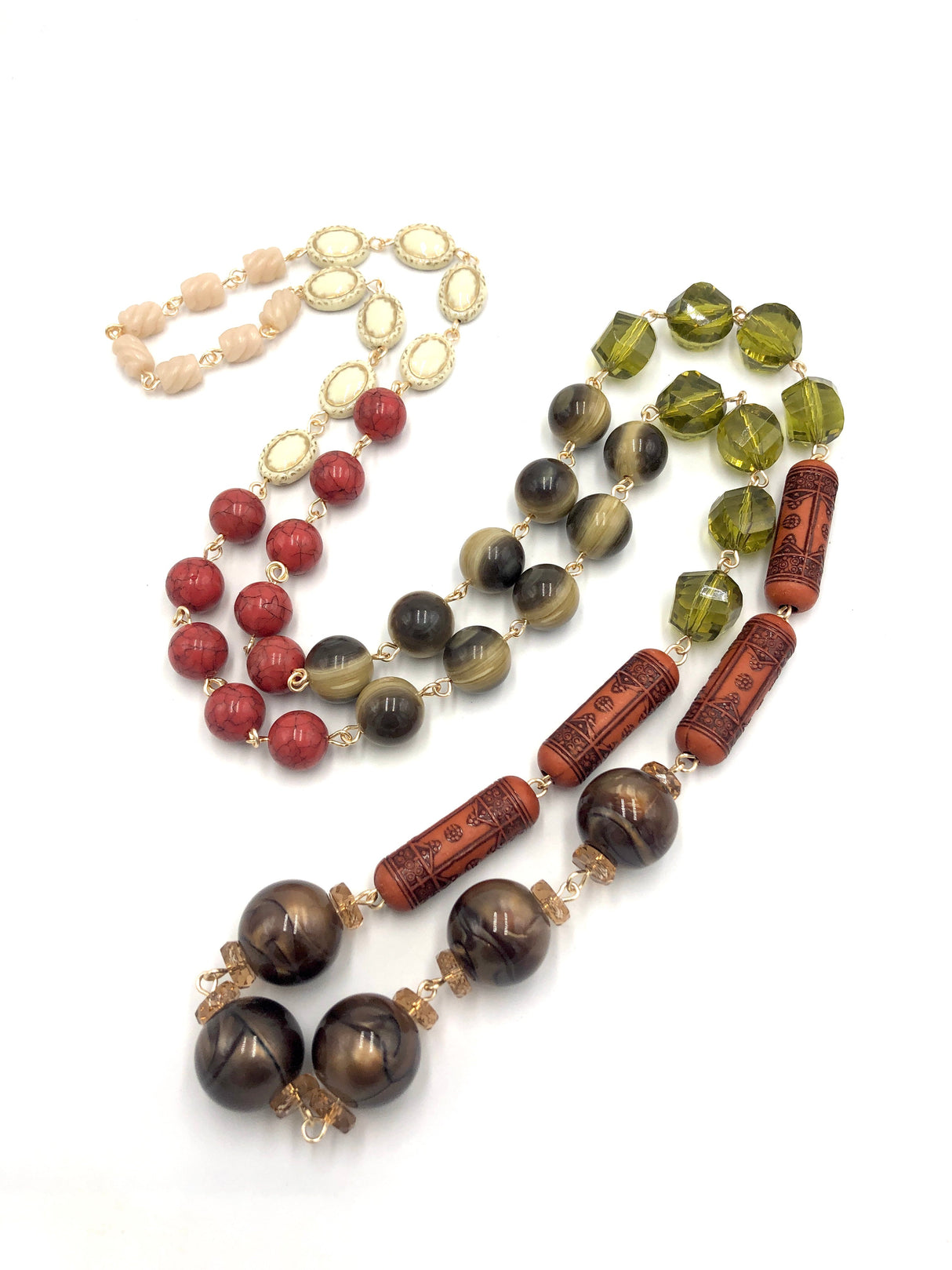 Aztec Beach Rosary Rope Chain Necklace from Leetie Lovendale
