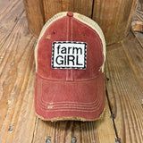 Farm Girl on Red Hat from The Goat Stock