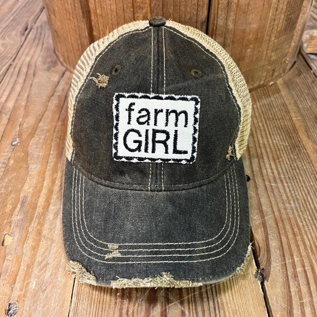 Farm Girl on Black Hat from The Goat Stock