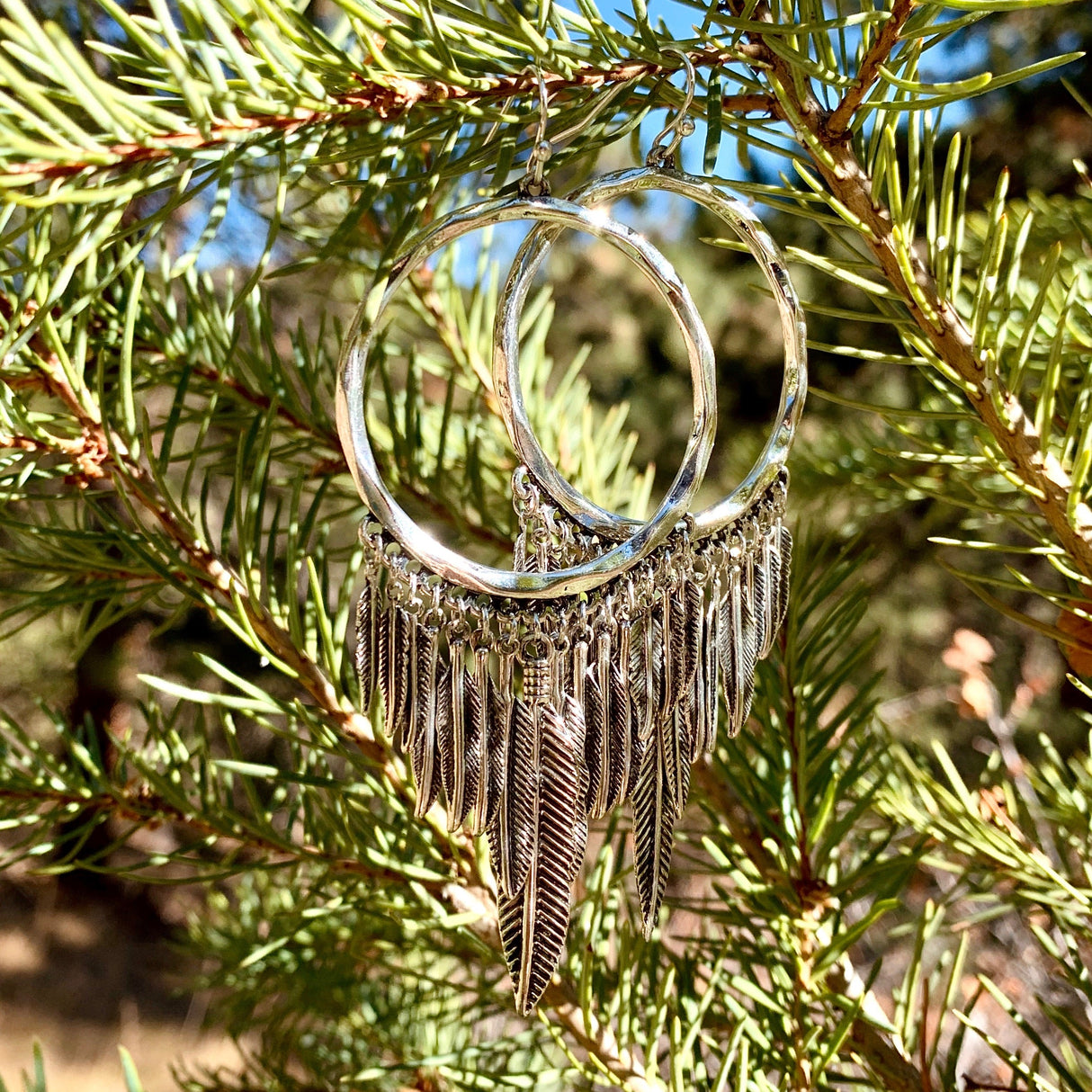 Birds Of A Feather Hoop Earrings | Silver from Hiouchi Jewels