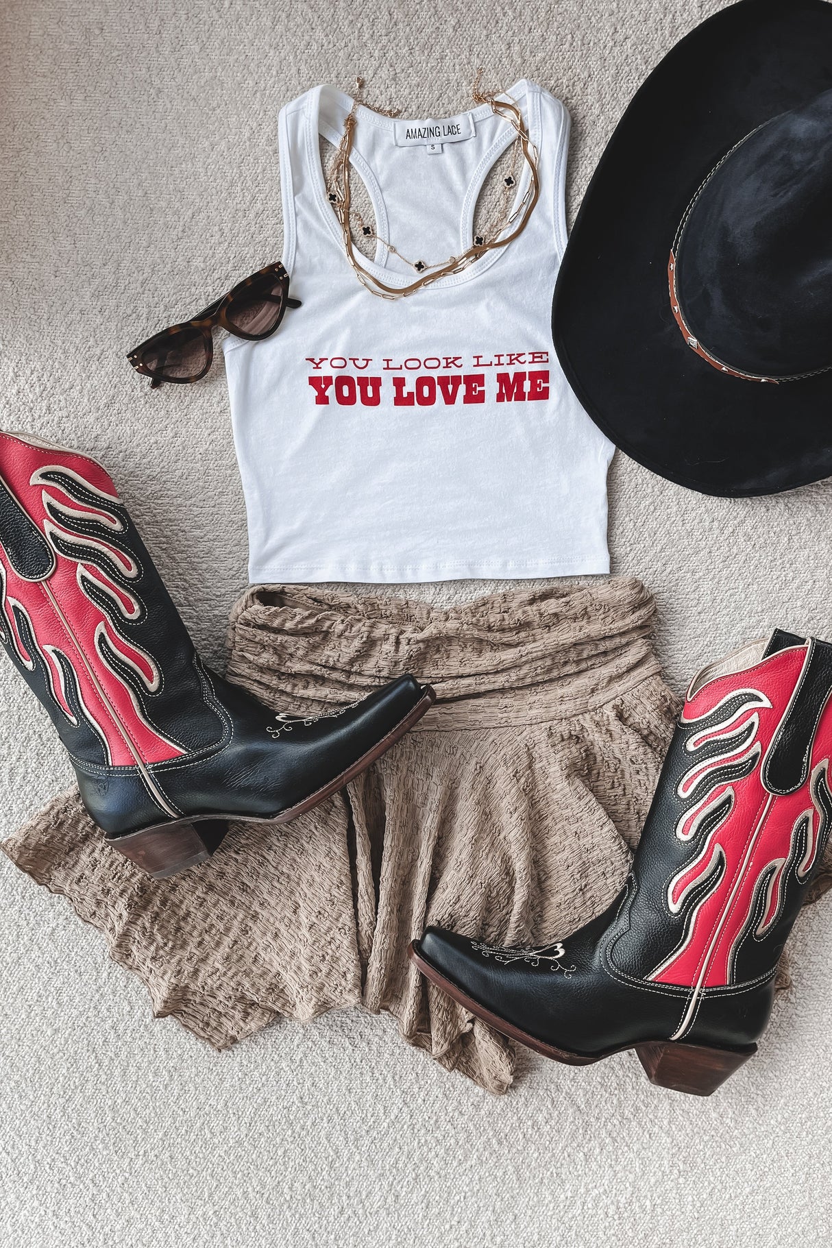 You Look Like You Love Me Graphic Tank from Amazing Lace