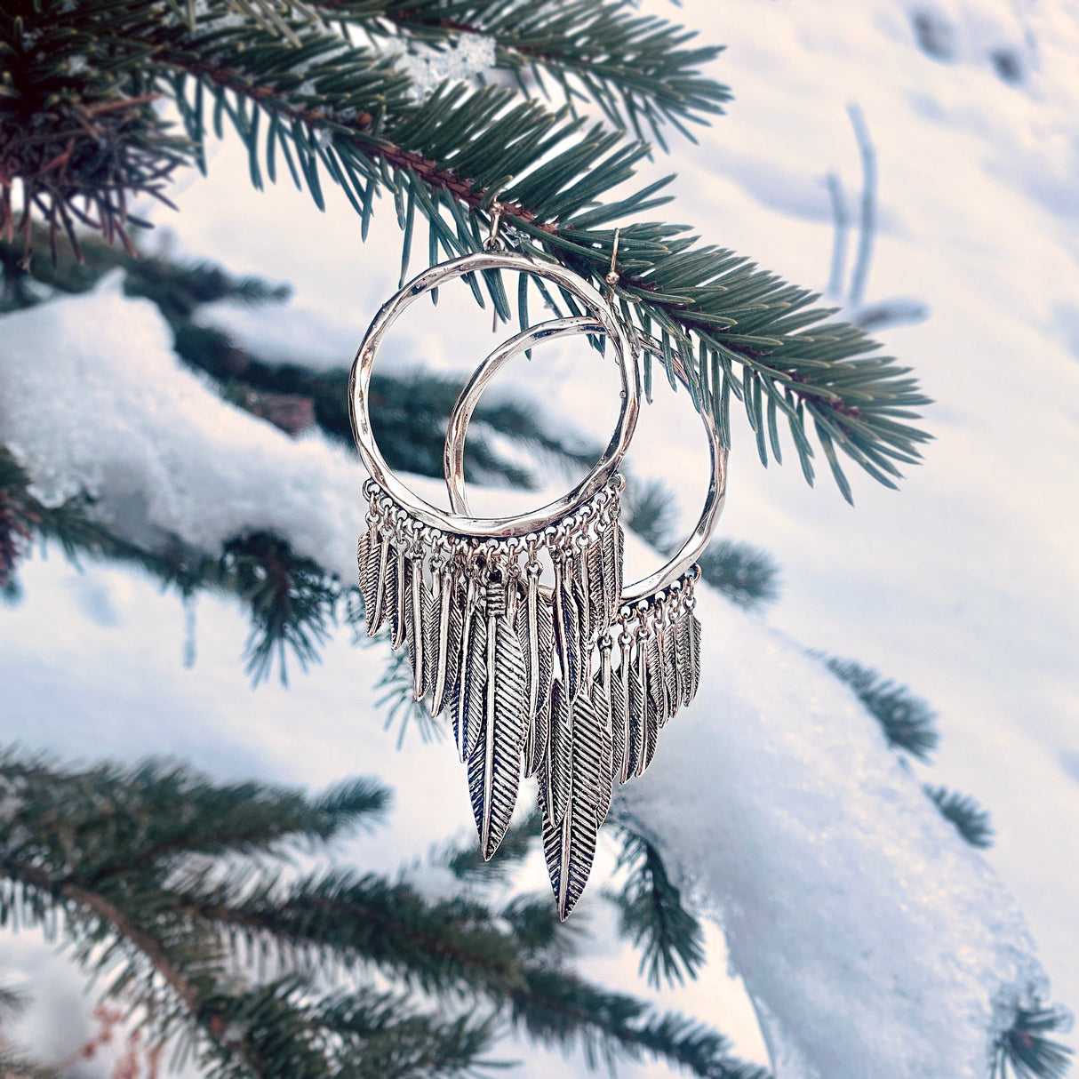 Birds Of A Feather Hoop Earrings | Silver from Hiouchi Jewels