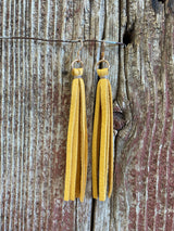 14112 Leather Tassel Earrings
