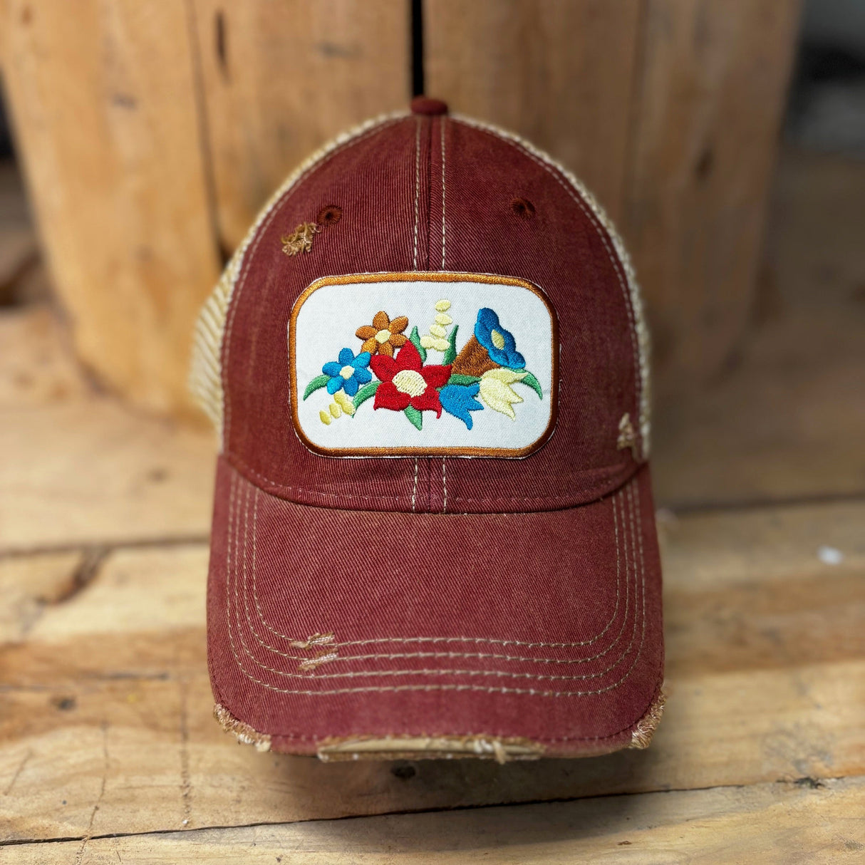 Gramma's Flowers Hat from The Goat Stock