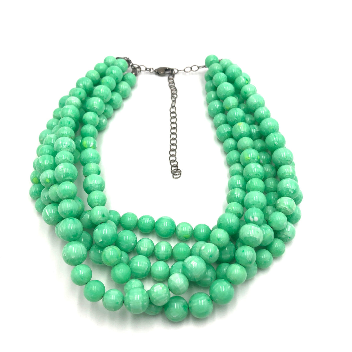 Acid Green Best Marbled Sylvie Necklace from Leetie Lovendale