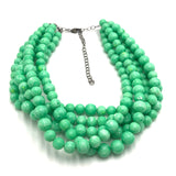 Acid Green Best Marbled Sylvie Necklace from Leetie Lovendale