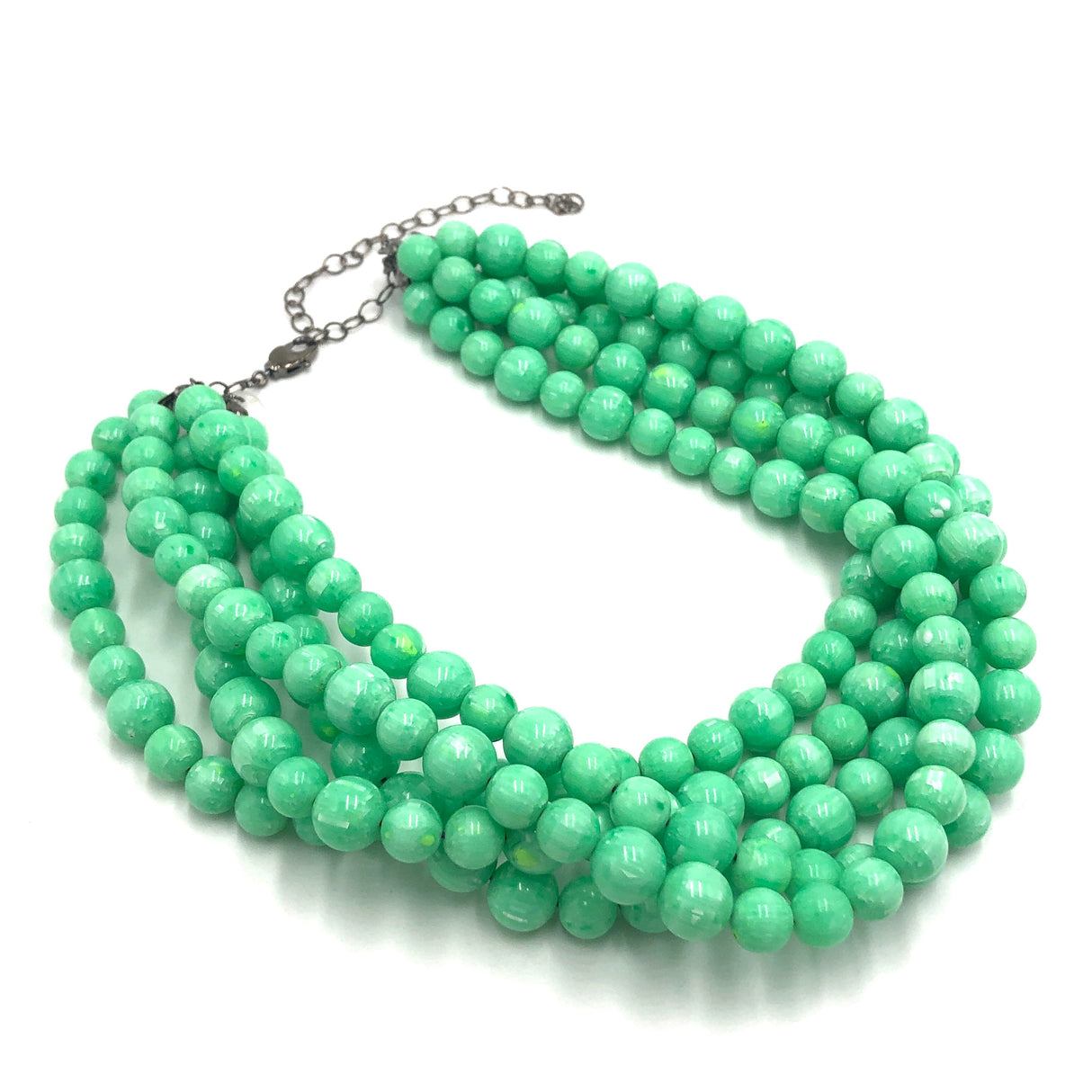 Acid Green Best Marbled Sylvie Necklace from Leetie Lovendale