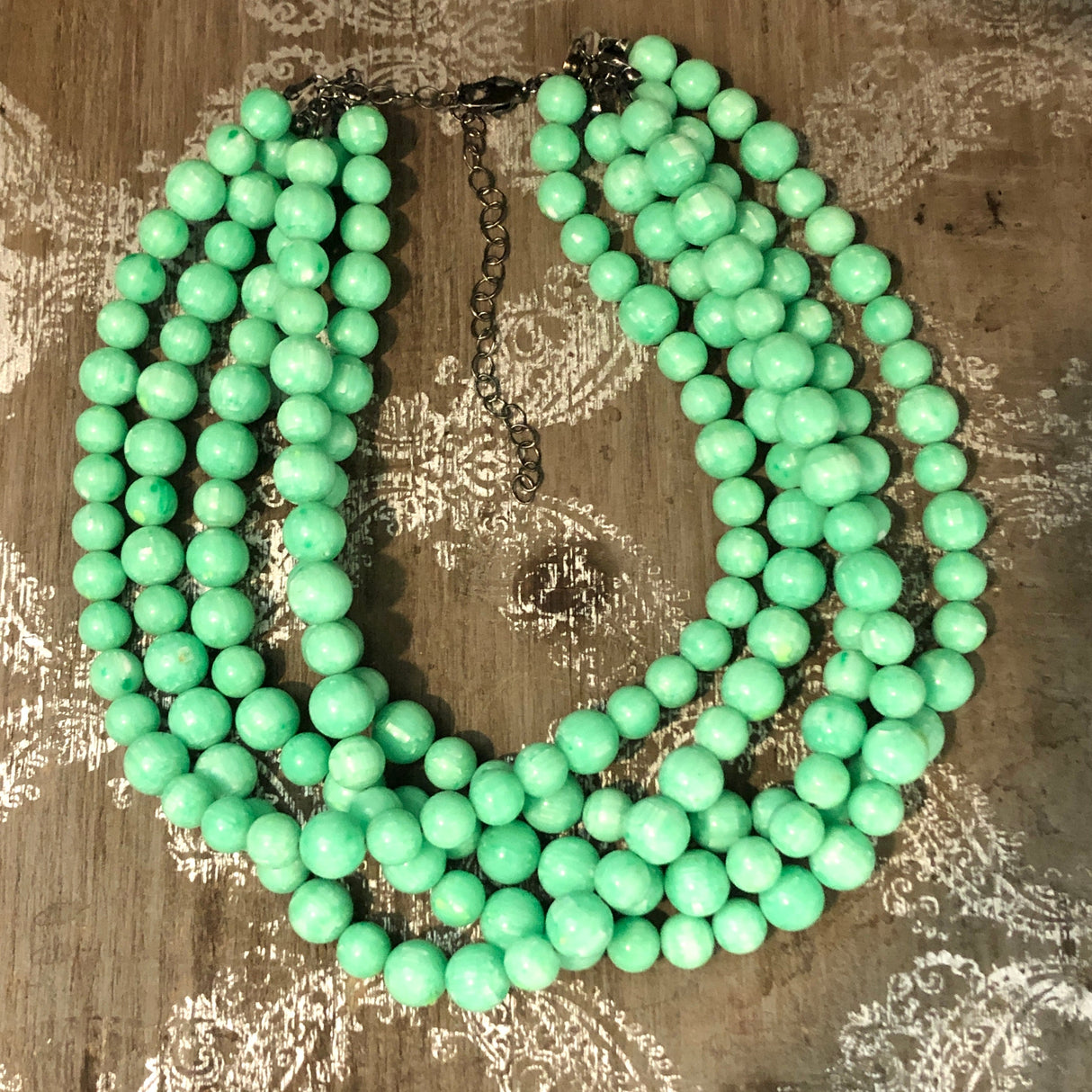 Acid Green Best Marbled Sylvie Necklace from Leetie Lovendale